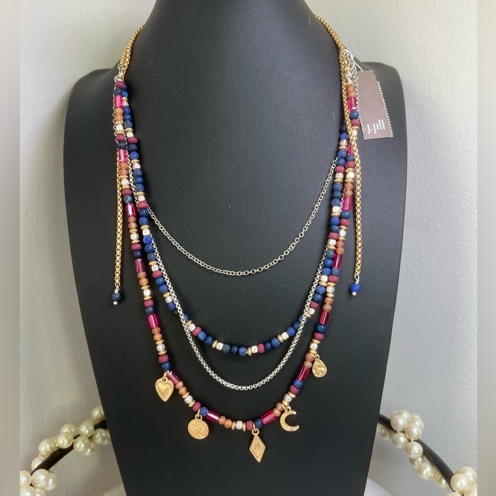 J. Jill Multi-Stranded Adjustable Beaded Necklace B27